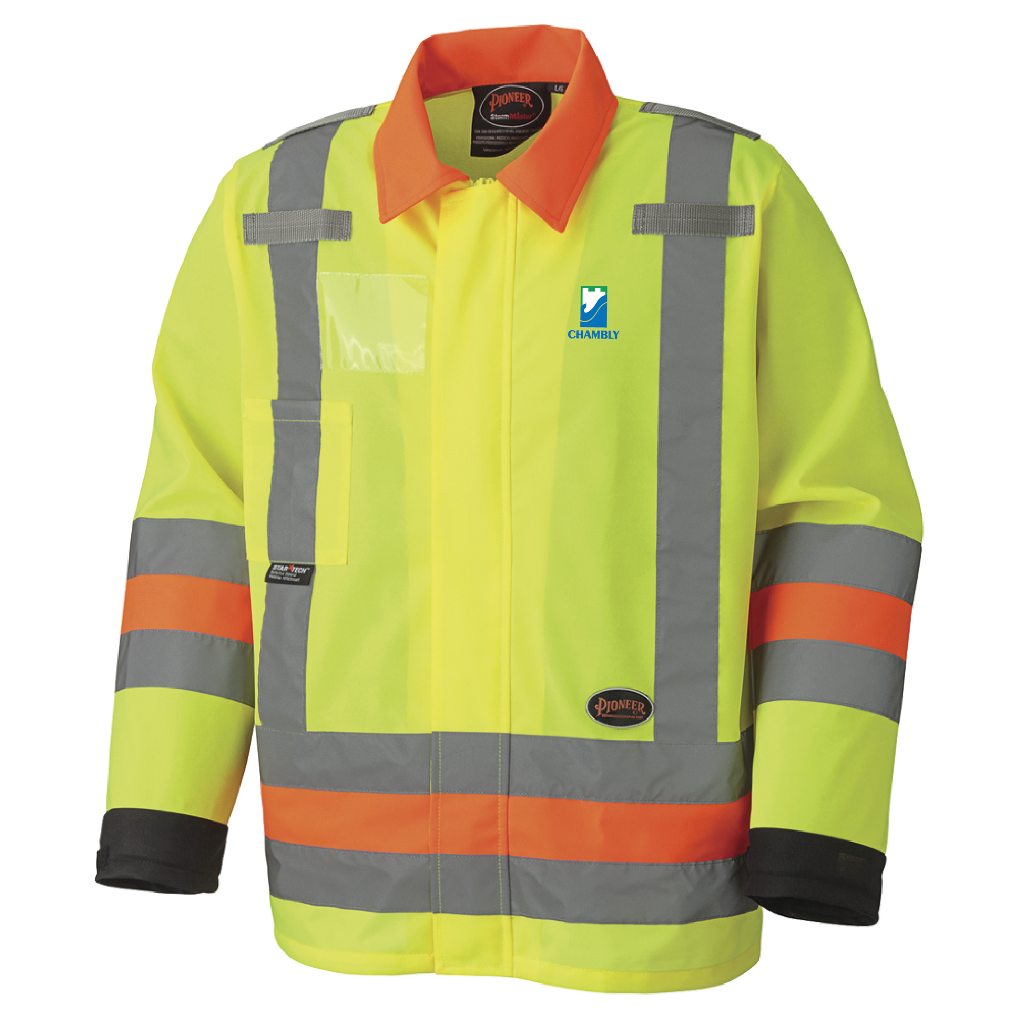 VESTE DE SÉCURITÉ ANTI-TRAFIC RESPIRANTE JAUNE/VERT HAUTE VISIBILITÉ (Ville Chambly)