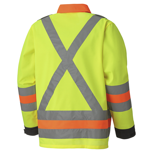 VESTE DE SÉCURITÉ ANTI-TRAFIC RESPIRANTE JAUNE/VERT HAUTE VISIBILITÉ (Ville Chambly)