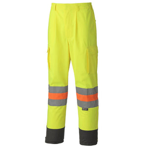 PANTALON DE SÉCURITÉ ROUTIÈRE RESPIRANT JAUNE HAUTE VISIBILITÉ - TRICOT POLYESTER - APPROUVÉ MTQ (Ville Chambly)