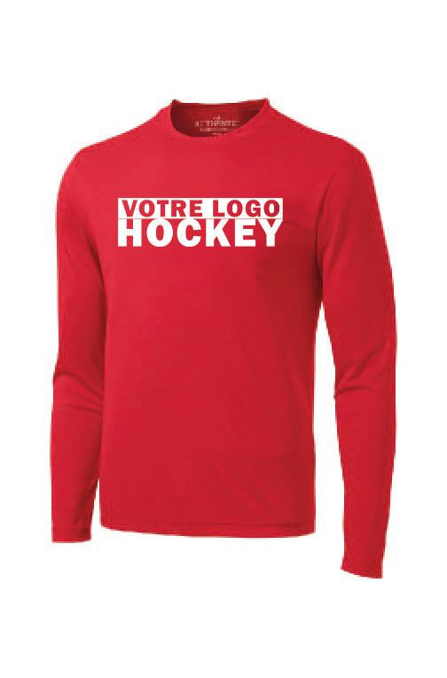 Chandail manche longue sport logo texte